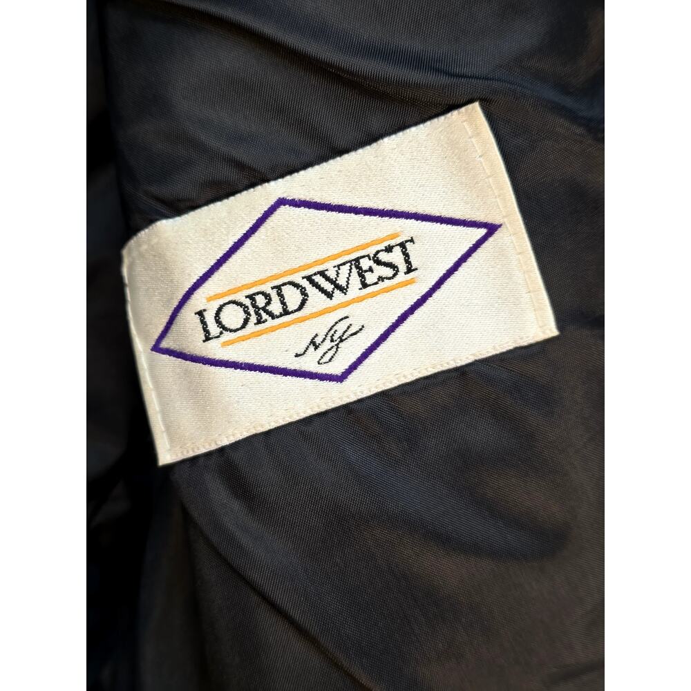 VTG 80s Lord West Black Tuxedo Tailcoat 41L Wool Shawl Lapel Formal Dress Jacket - Picture 6 of 12